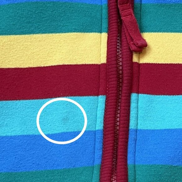 Frugi Reversible Snuggle Jacket, Rainbow Stripe 2/3 - Picture 6 of 13
